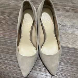 Vince camuto beige tan block heels